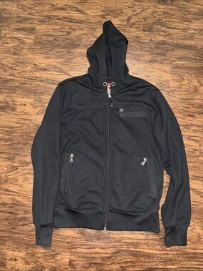 Express Full Zip Soft Shell Fleece Jacket Hooded Black Women’s Size S